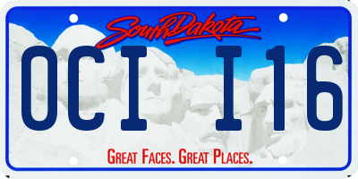 SD license plate 0CII16