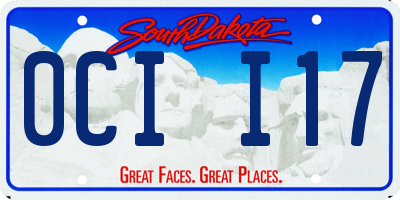 SD license plate 0CII17