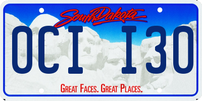 SD license plate 0CII30