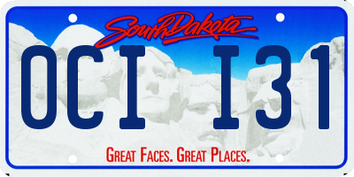 SD license plate 0CII31