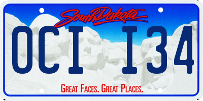 SD license plate 0CII34