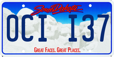 SD license plate 0CII37