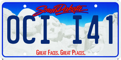 SD license plate 0CII41