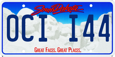 SD license plate 0CII44