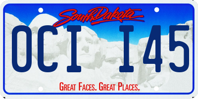 SD license plate 0CII45