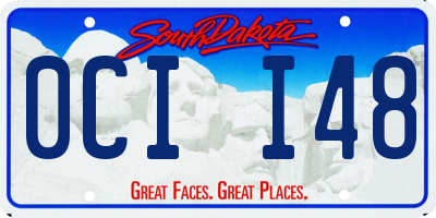 SD license plate 0CII48