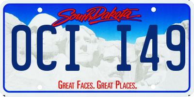 SD license plate 0CII49