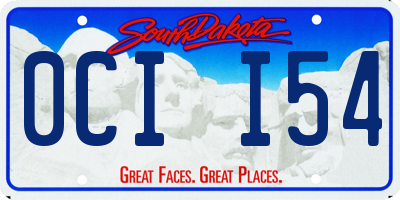 SD license plate 0CII54