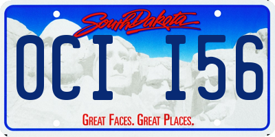 SD license plate 0CII56