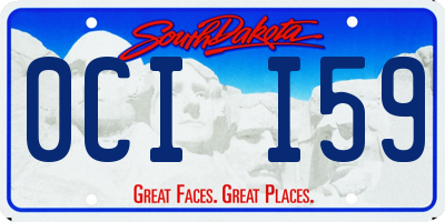 SD license plate 0CII59