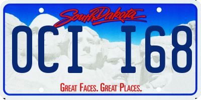 SD license plate 0CII68