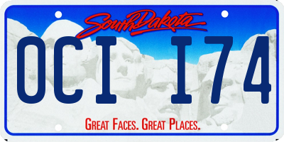 SD license plate 0CII74