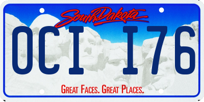 SD license plate 0CII76