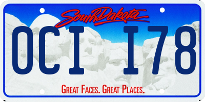 SD license plate 0CII78