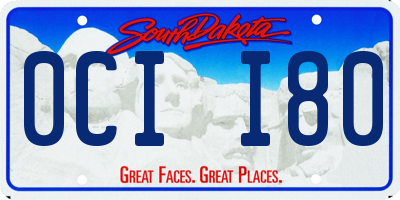SD license plate 0CII80