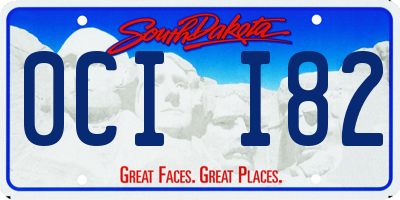 SD license plate 0CII82