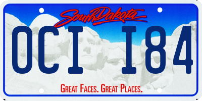SD license plate 0CII84