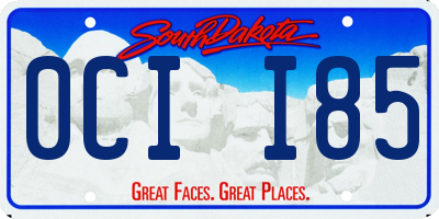 SD license plate 0CII85