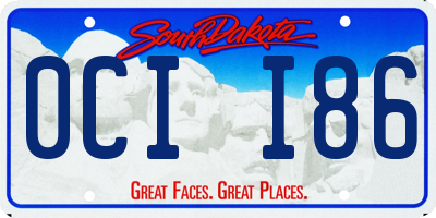 SD license plate 0CII86