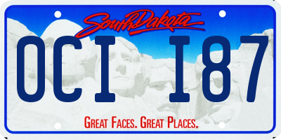 SD license plate 0CII87
