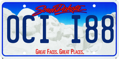 SD license plate 0CII88