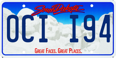 SD license plate 0CII94
