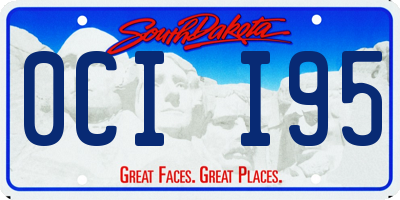 SD license plate 0CII95