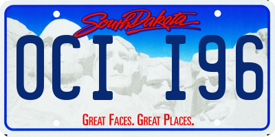 SD license plate 0CII96