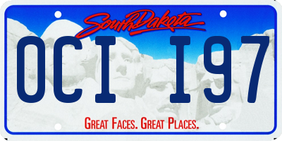 SD license plate 0CII97