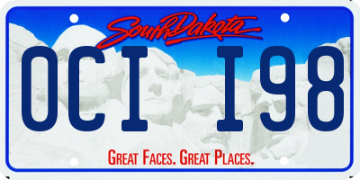 SD license plate 0CII98