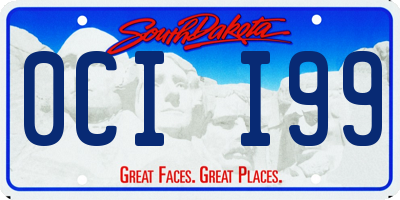 SD license plate 0CII99