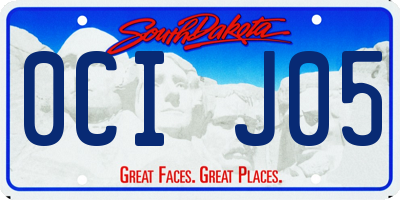 SD license plate 0CIJ05