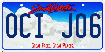 SD license plate 0CIJ06