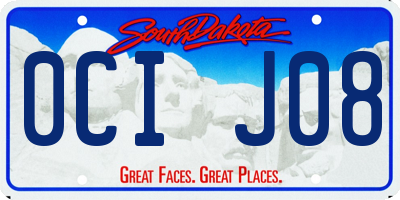 SD license plate 0CIJ08