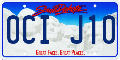 SD license plate 0CIJ10