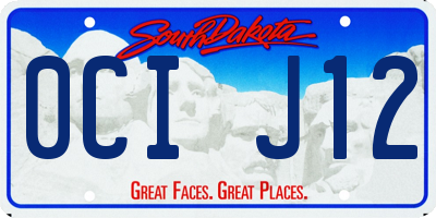 SD license plate 0CIJ12