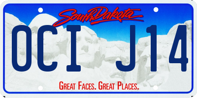 SD license plate 0CIJ14