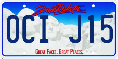 SD license plate 0CIJ15