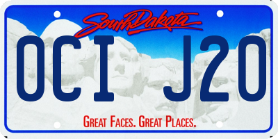 SD license plate 0CIJ20