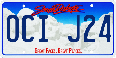 SD license plate 0CIJ24