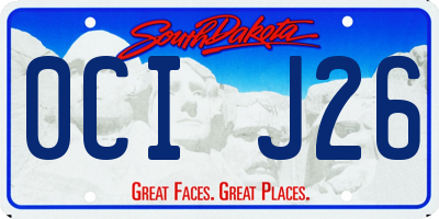 SD license plate 0CIJ26