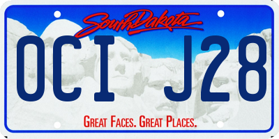 SD license plate 0CIJ28