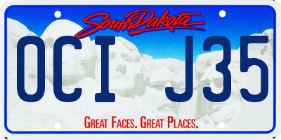 SD license plate 0CIJ35