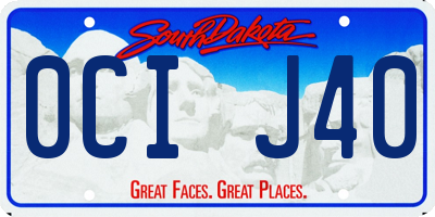 SD license plate 0CIJ40