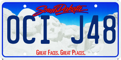 SD license plate 0CIJ48