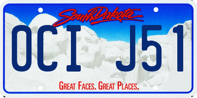 SD license plate 0CIJ51