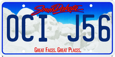 SD license plate 0CIJ56