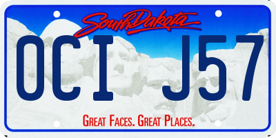 SD license plate 0CIJ57