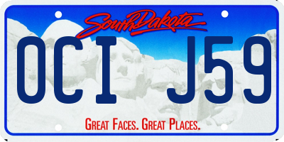 SD license plate 0CIJ59