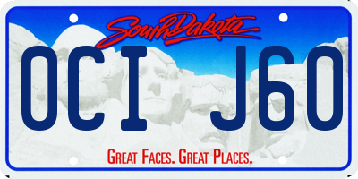 SD license plate 0CIJ60